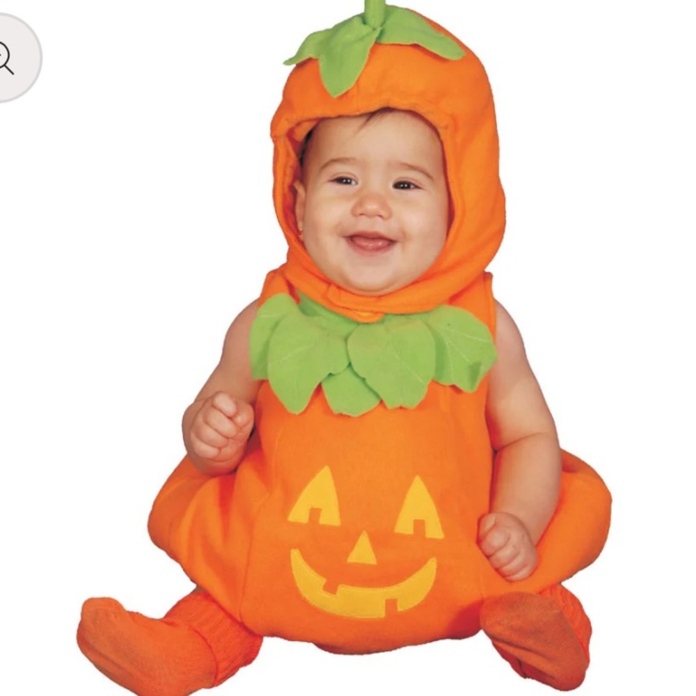 Pumpkin‎ Jack O Lantern Halloween Costume Baby Size 0-6 Months Dress Up America
